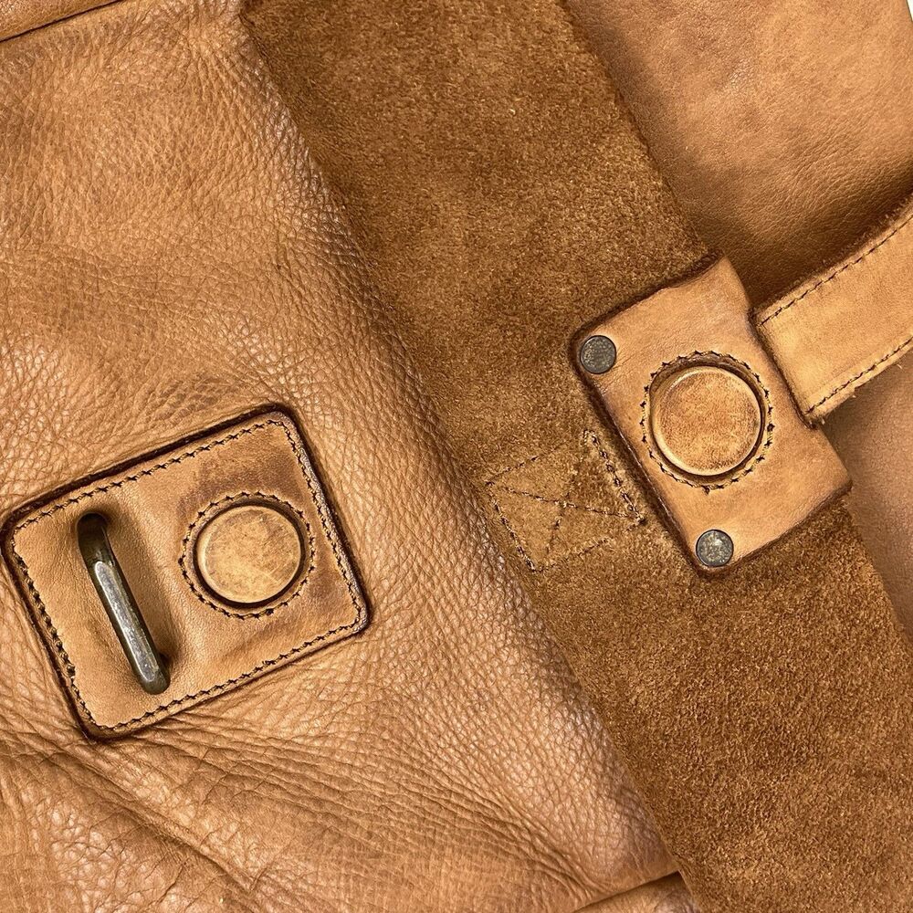 Harbour 2nd Leather Crossbody Bag Brown Magnetic Flap Zipper Pockets - Picture 8 of 11